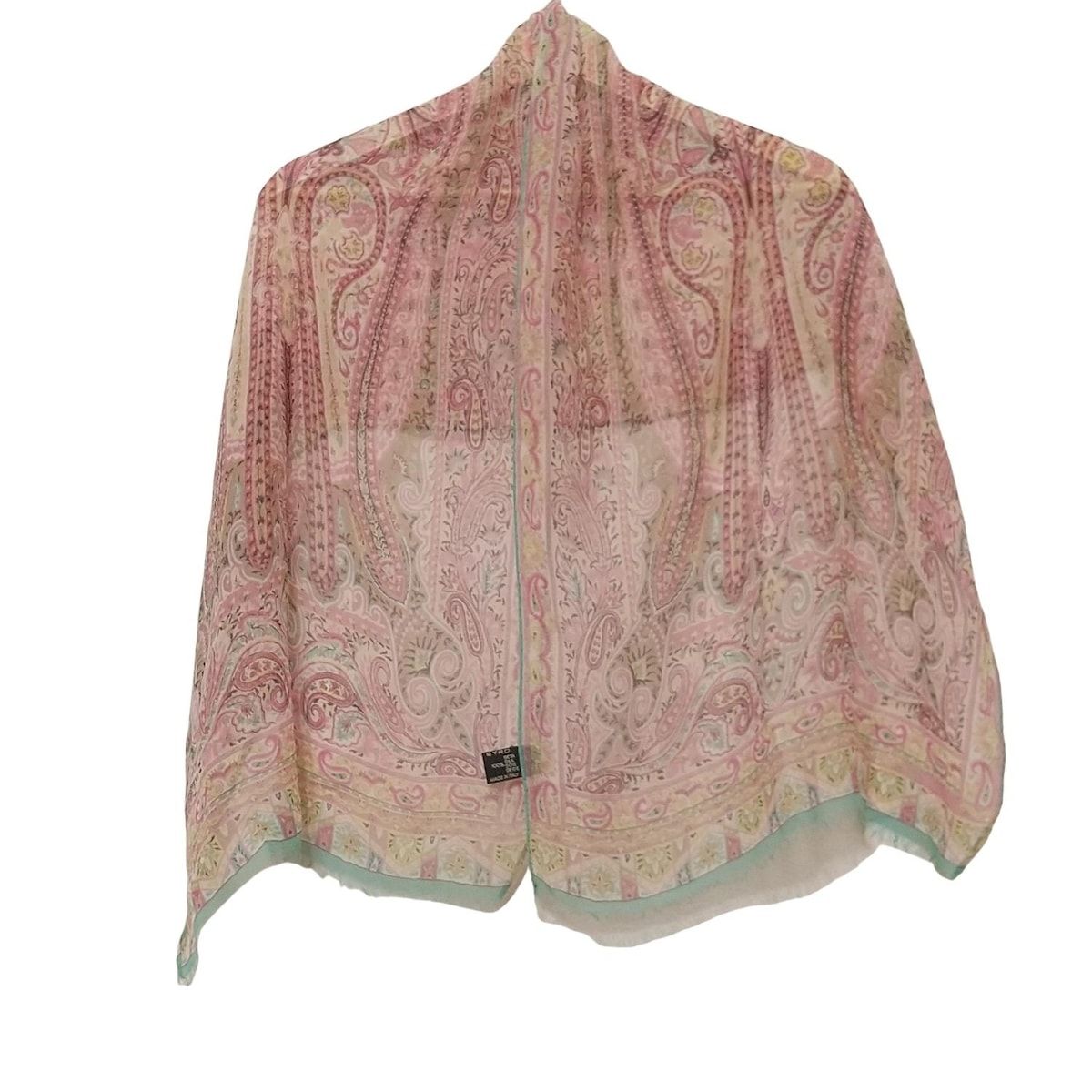 ETRO(エトロ) ストール(ショール)美品 - ライトピンク×ライト