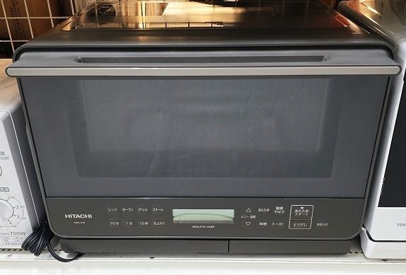 品 日立 HITACHI ヘルシーシェフ スチーム オーブンレンジ 27L 縦開き 庫内フラット MRO-S7B 2025年製 チャコールグレー ○YR-19383○