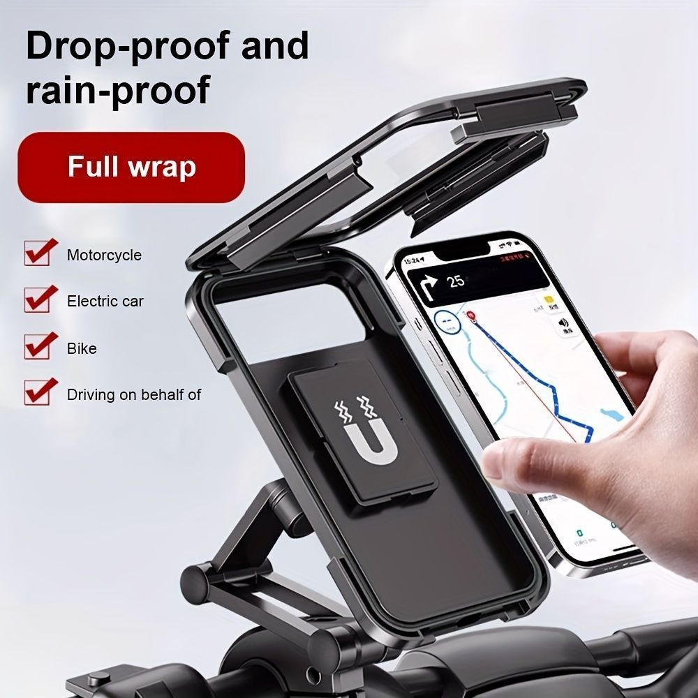 携帯ホルダー 防水携帯電話ホルダー バイク用モバイルホルダー ユニバーサル自転車GPS 360°回転可能 調節可能なバイク用携帯電話ホルダー スマートフォン サイクリング お出かけ