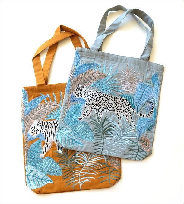 人気の福袋 格安人気 新品 未使用 トートバッグ おしゃれ 縦 横 マチあり 刺繍 コットン 布 綿100 トートバッグ Bollywood Palace Fr Bollywood Palace Fr