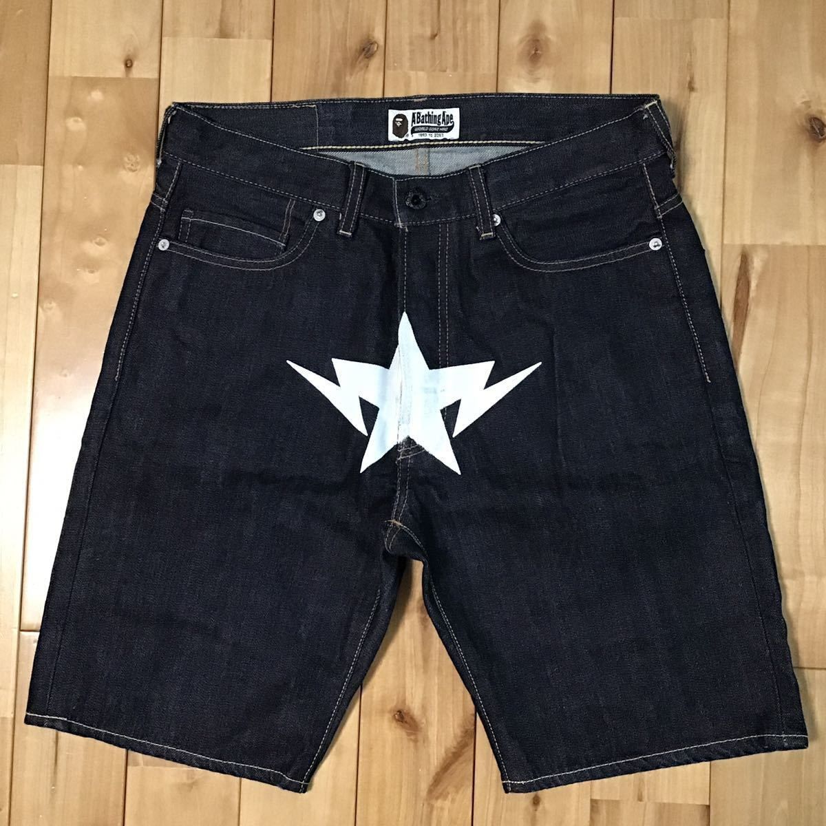 BAPESTA denim ハーフパンツ Sサイズ a bathing ape BAPE sta shorts