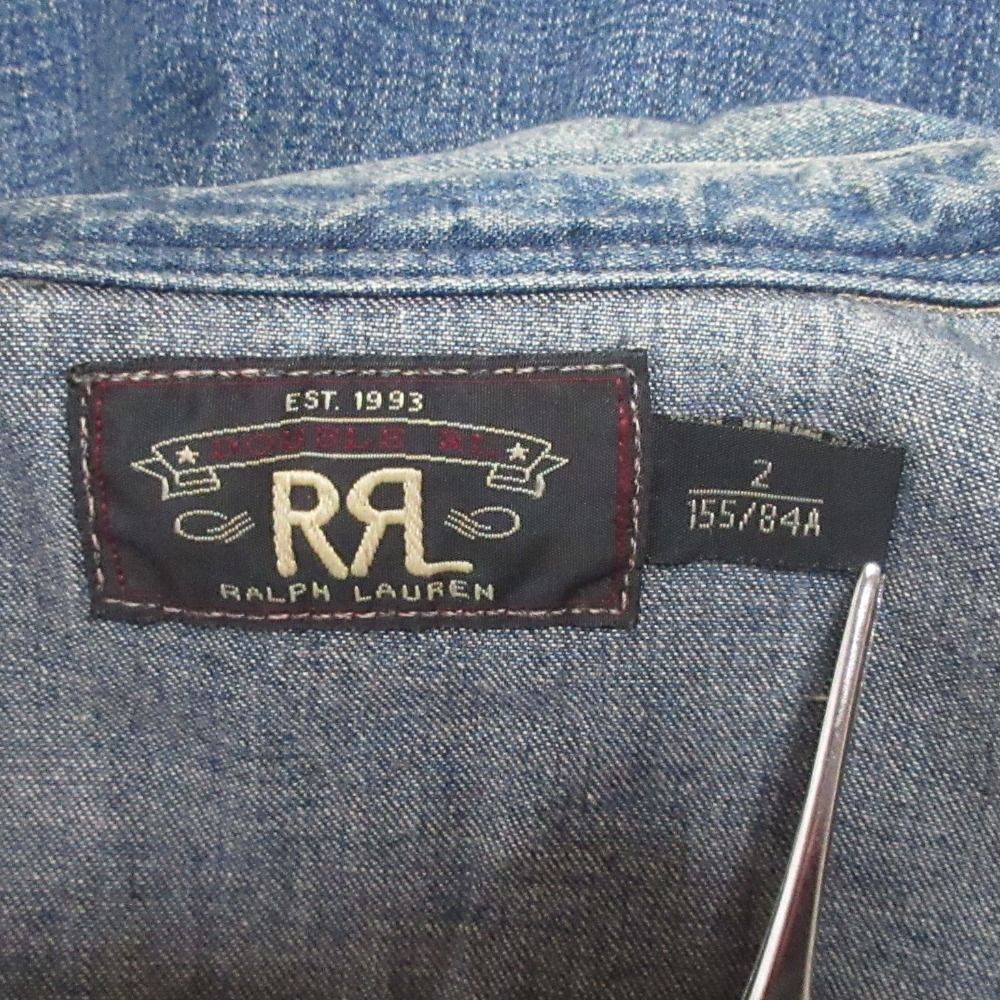 美品 RRL RALPH LAUREN ラルフローレン ユーズド加工 デニムウエスタン