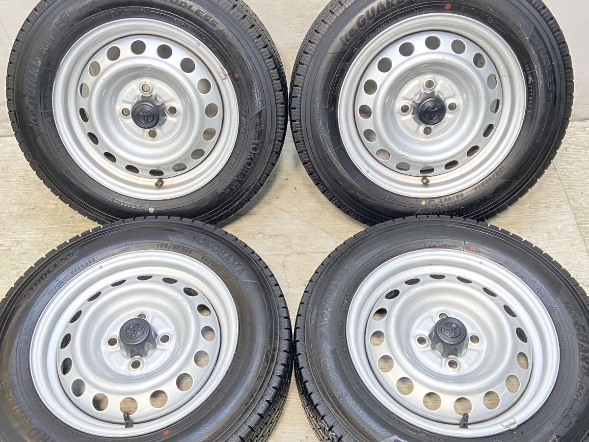 155/80R14 88/86LT nヨコハマ アイスガード iG91 nトヨタ純正  n14x5.0 39 100-4穴 n中古タイヤ スタッドレスタイヤ ホイールセット 4本セットn w14250118008