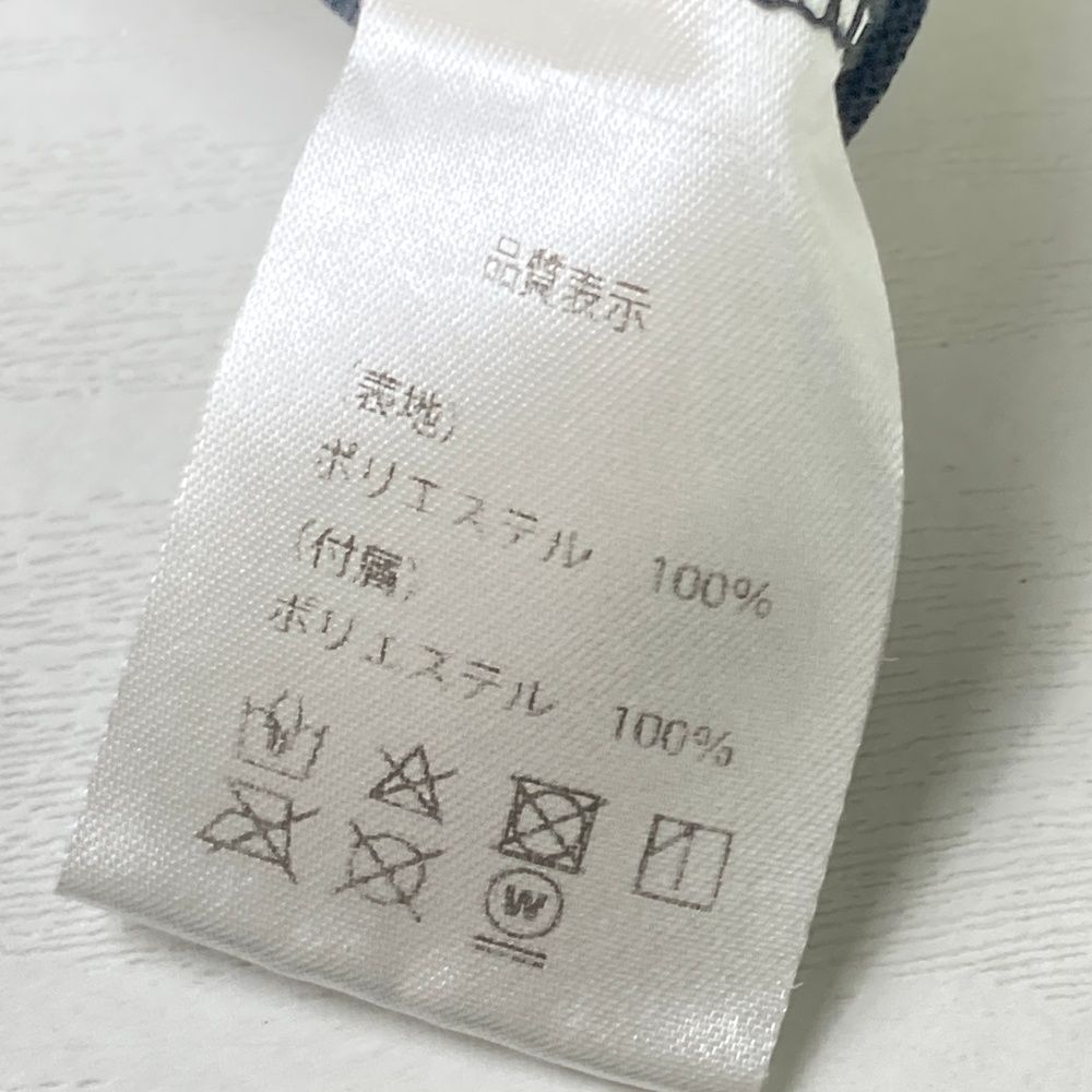 モックネック半袖Tシャツ ブラック系