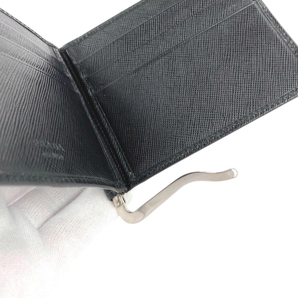 □中古□ プラダ 2つ折り マネークリップ 財布 メンズ サフィアーノ