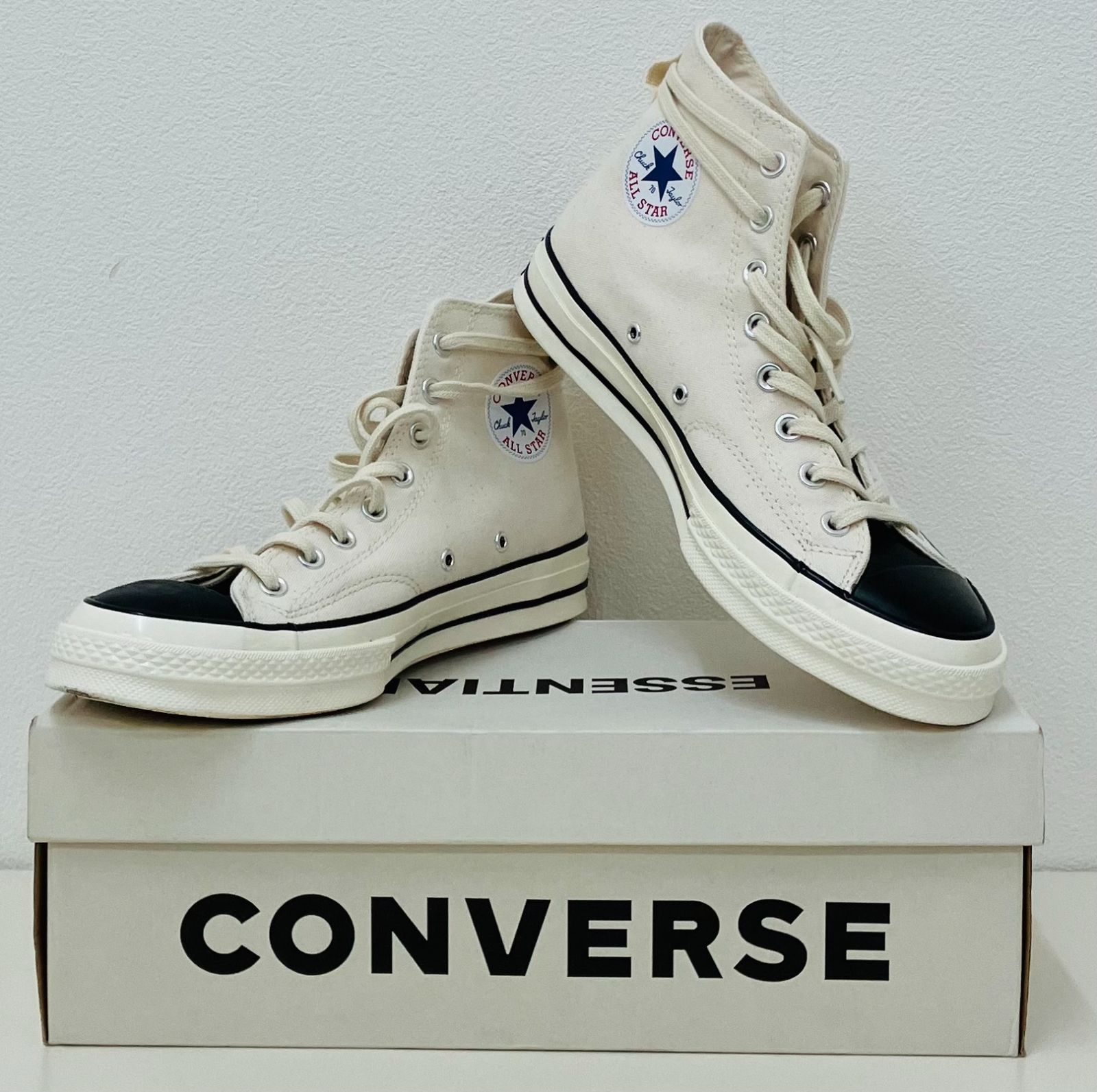 27.5cm スニーカー CONVERSE x FEAR OF GOD ESSENTIALS Chuck Taylor All-Star 70s Hi  コンバース ×フィアオブゴットエッセンシャルズ チェックテーラーオールスター 167955C 〇276