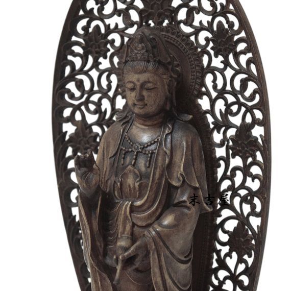 観音様 観音菩薩 木彫り 仏像 観世音菩薩 観自在菩薩 水瓶 功徳