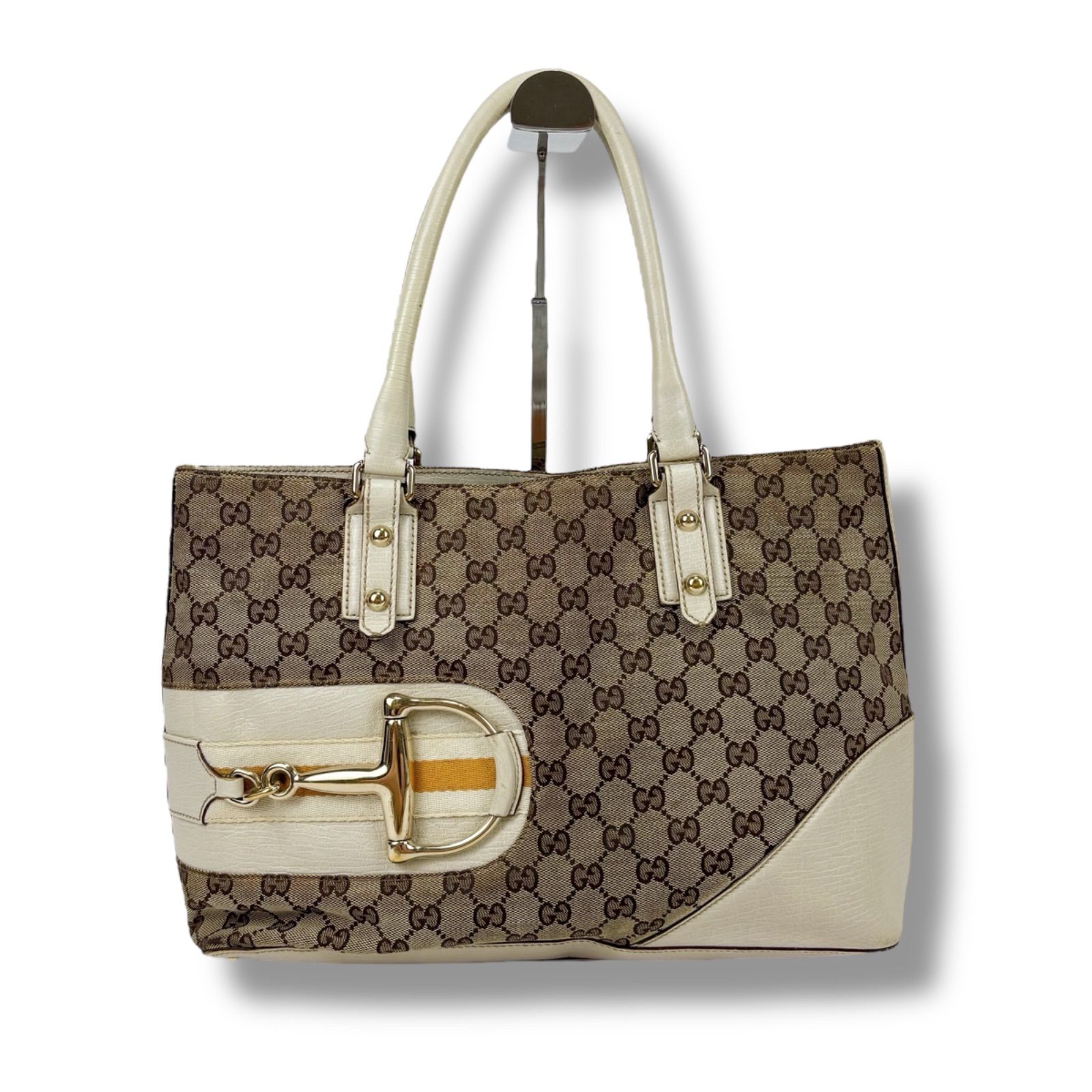 GUCCI グッチ トートバッグ ハスラービット ホースビット GGキャンバス 