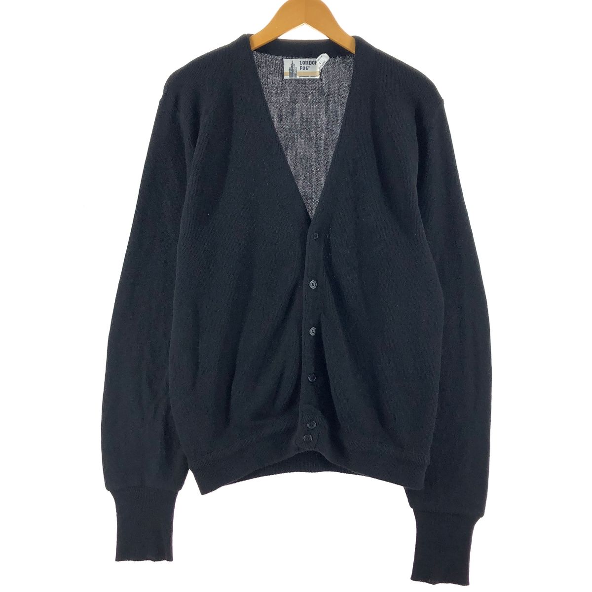 古着 90年代 LONDON FOG アクリルニットカーディガン USA製 メンズL 