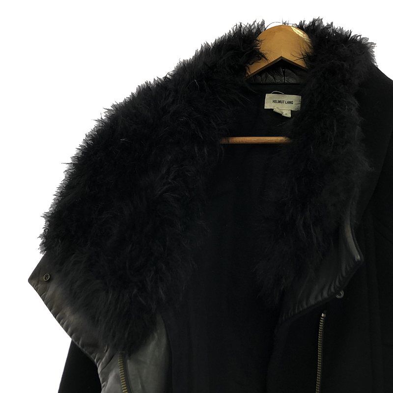 HELMUT LANG / ヘルムートラング | ファー襟付き ウール ジップ