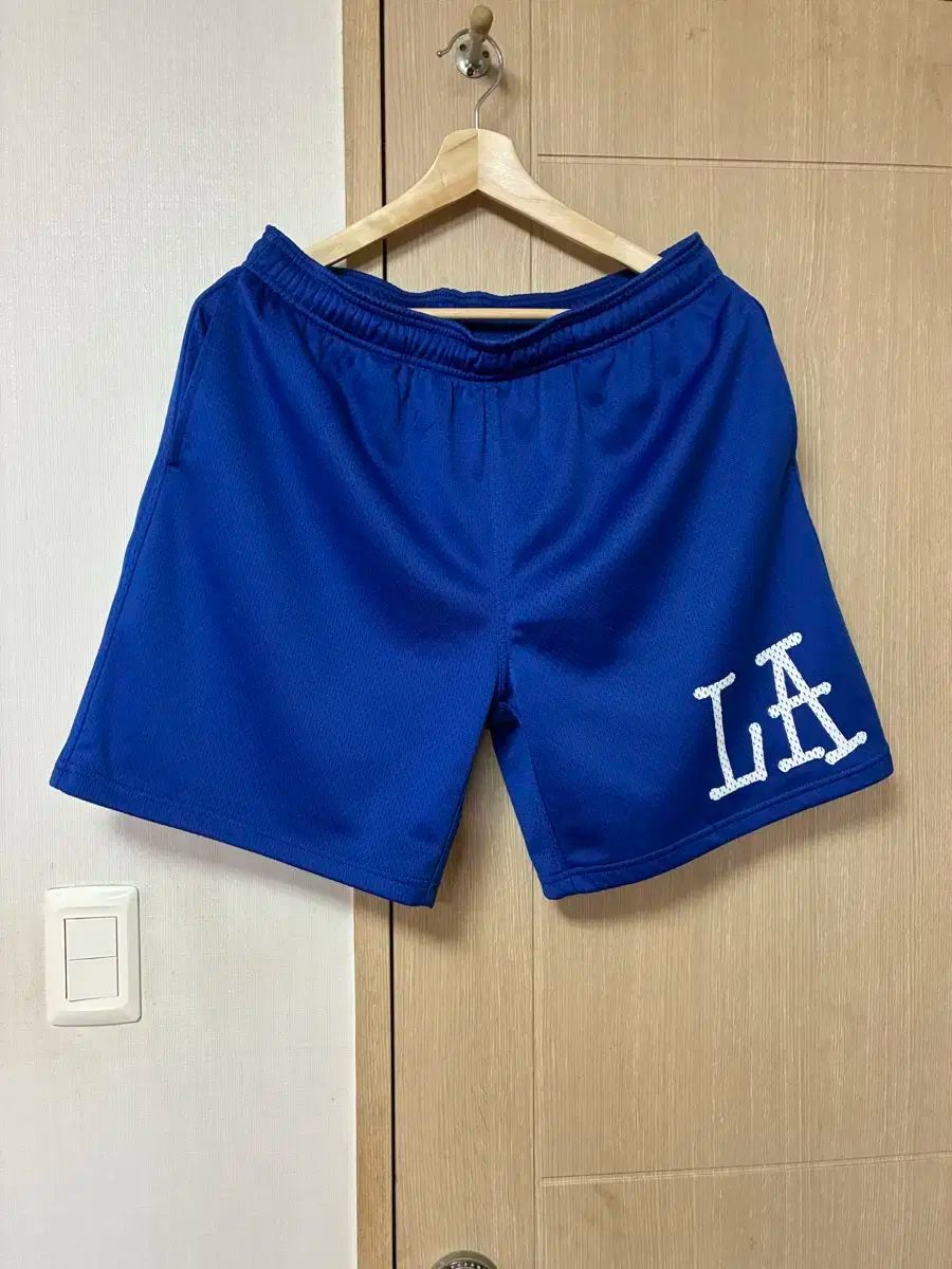 M STUSSY ステューシー LA メッシュ ショート ハーフパンツ ブルー