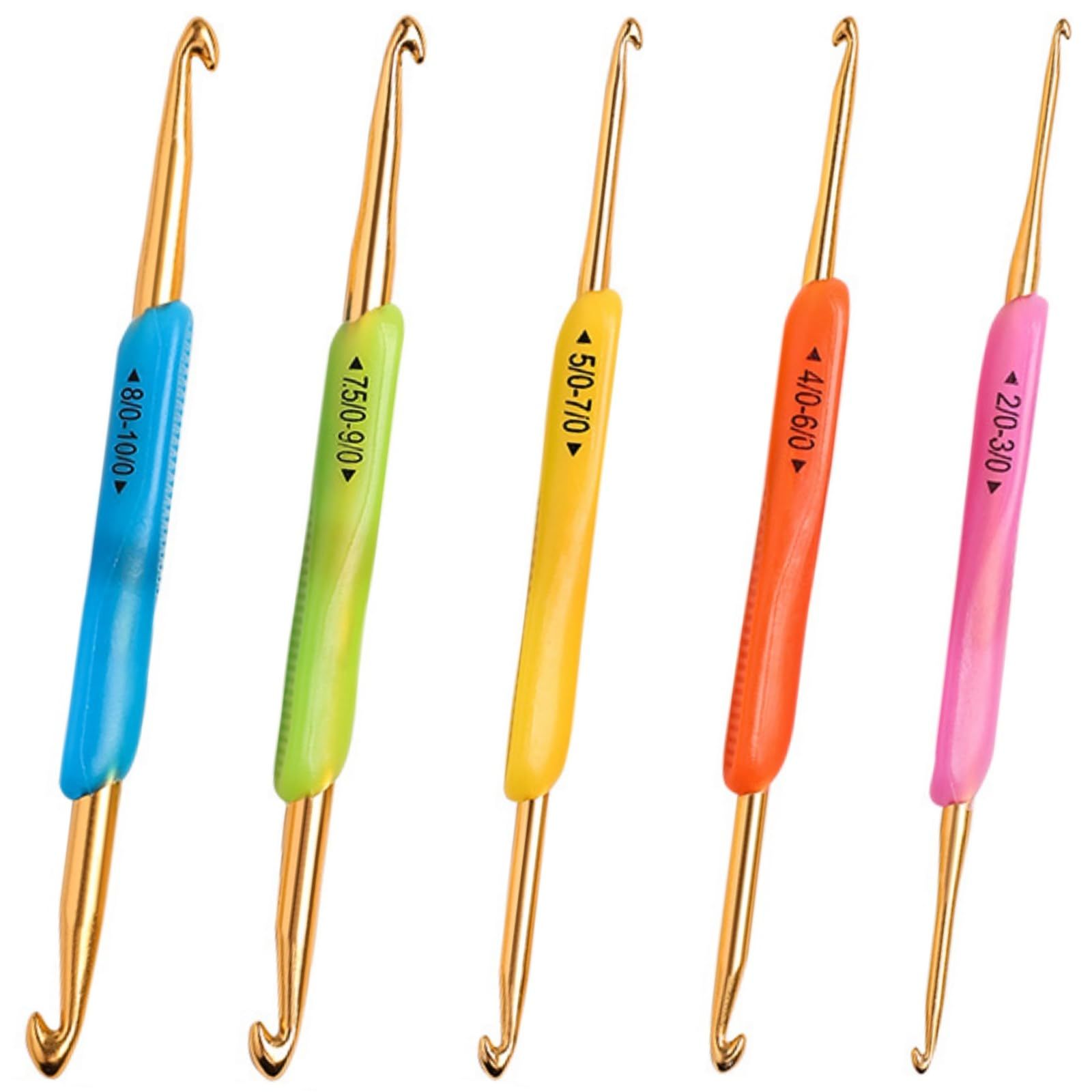 20xかぎ針編みフックセット2.0-7.0mmかぎ針編み針実用的な人間工学的