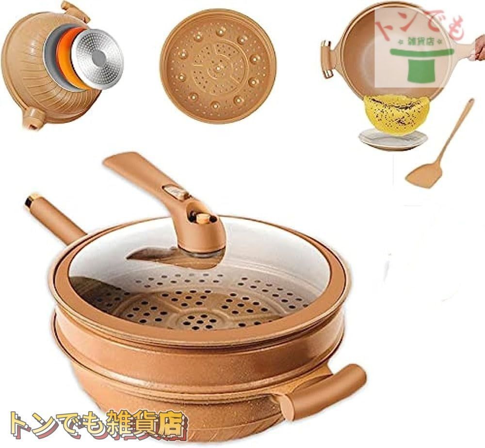 セラミック粘土焦げ付き防止フライパン すべての熱源に適したフライパン耐熱フライパン 軽量 お手入れ簡単 熱変化なし 焦