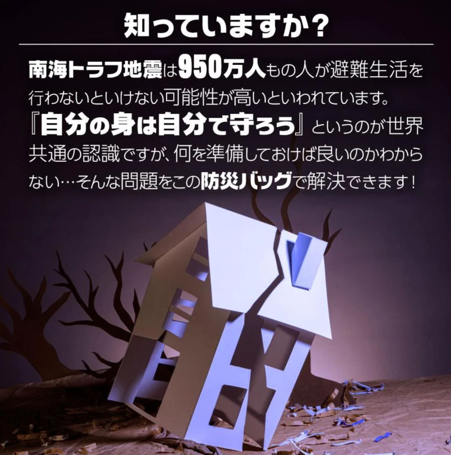 非常用】 防災バッグ 51点セット 27L 1人用 非常時 食料品 衛生用品