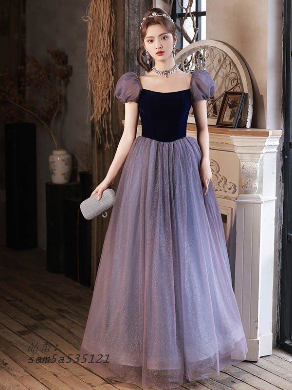 ドレス 大人 ピアノ 発表会 ロングドレス 演奏会 パーティードレス ワンピース ロング丈 大きいサイズ 母親 イブニングドレス 半袖 結婚式 am5a535121