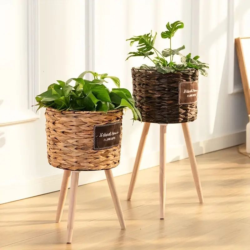 程度良 ラタン 藤 フラワースタンド 花台 観葉植物 インテリア Amazon.co.jp: [GZGZ] フラワースタンドラタン家具 おしゃれ