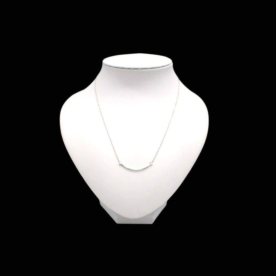 箱 ティファニー Tスマイル スモール ネックレス 750 K18WG 4010