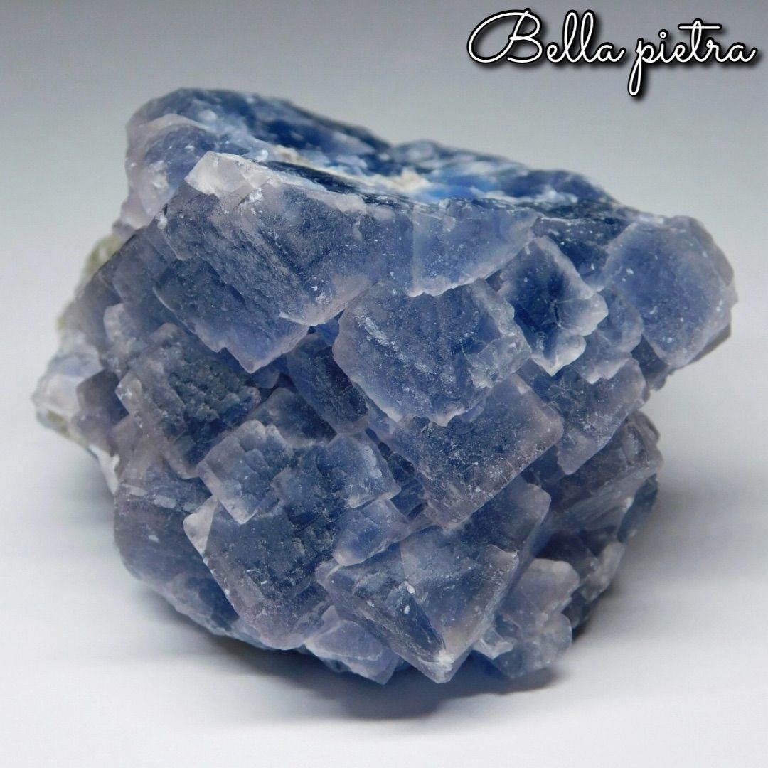希少☆天然フローライト キューブ 結晶 クラスター ブルー 151g