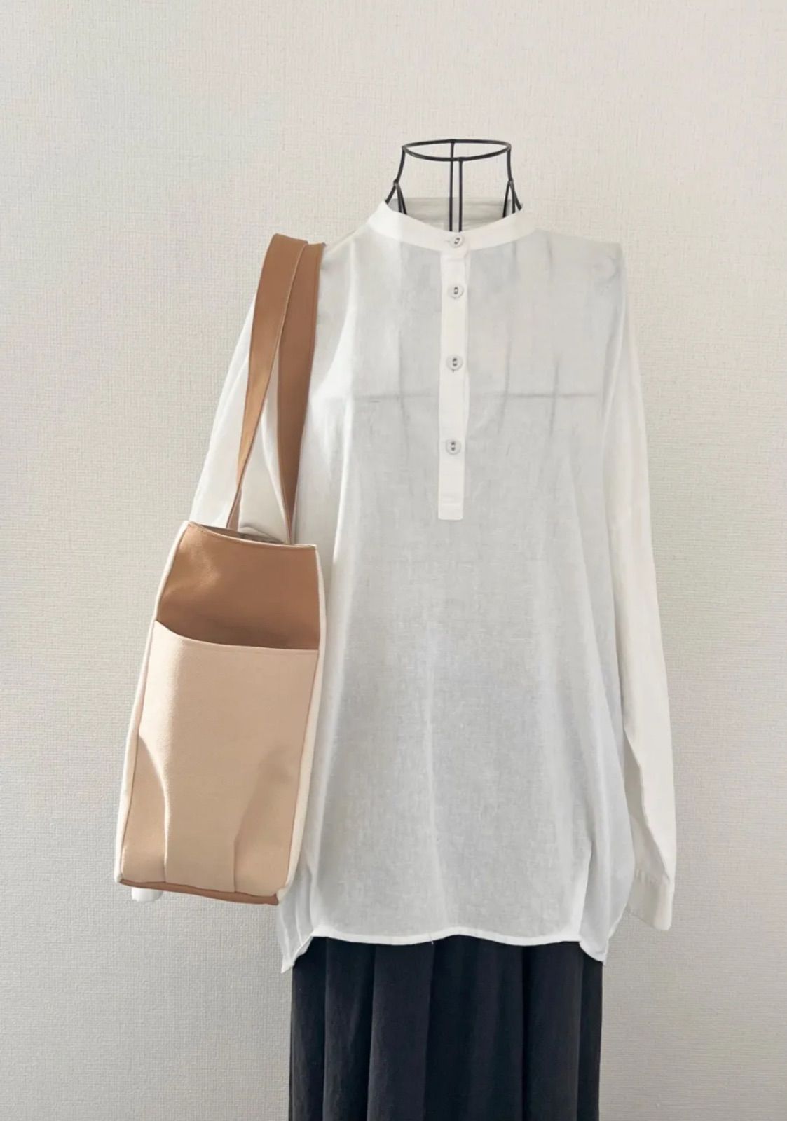 XLサイズ 底板付き キナリ＆ベージュ系 8号倉敷帆布使用 サイドポケット 大きめトートバッグ 底板付き 肩掛けバッグ akaneko ベージュ キナリ