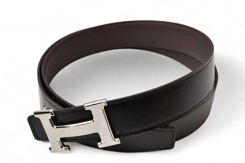 エルメス ベルト リバーシブル HERMES コンスタンス サイズ95 Ｈバックル ボックスカーフ|トゴ ブラック|ショコラ