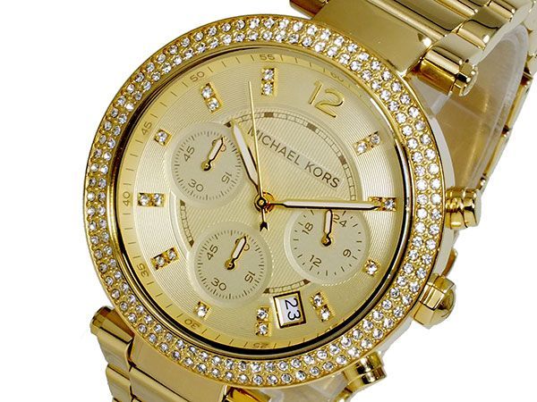 Michael Kors 腕時計 MK5354 Amazon.com: Michael Kors Parker Chronograph Gold-Tone