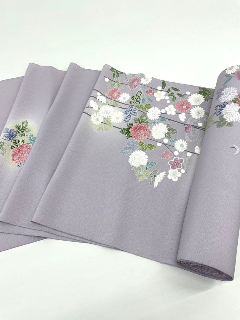 付け下げ 手描 鴛鴦 正絹 反物 - メルカリ