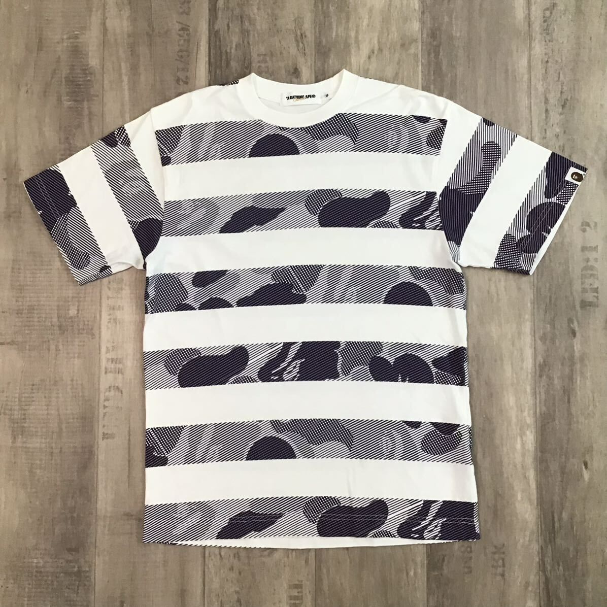 BAPE camo ボーダー Tシャツ Sサイズ a bathing ape エイプ ベイプ ア 