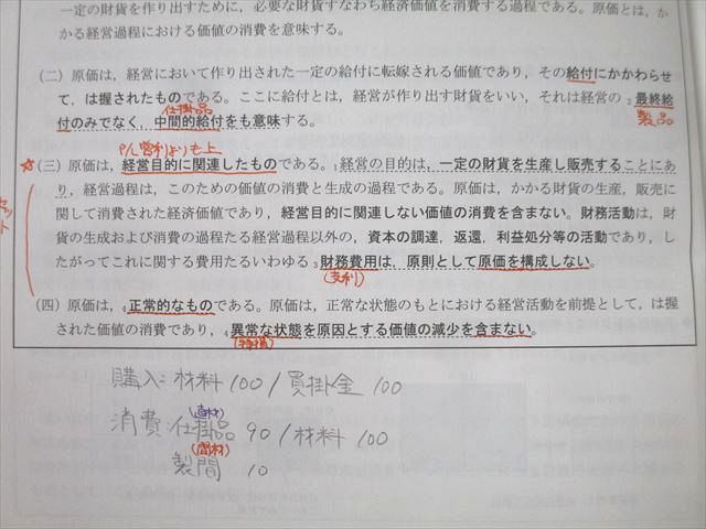 CPA会計学院 公認会計士講座 管理会計論 個別計算/短答対策問題