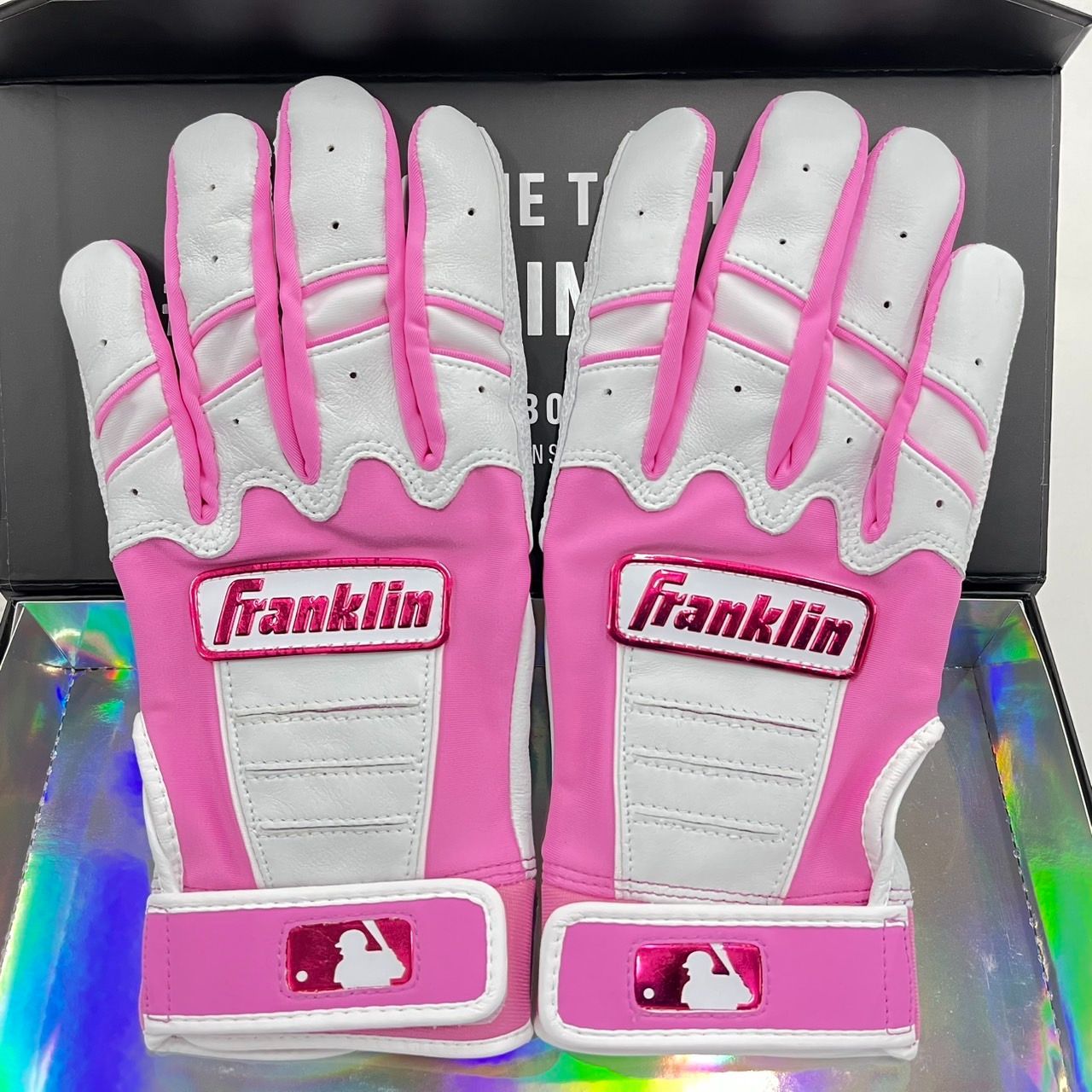 オシャレなピンク Franklin フランクリン オリジナルオーダーモデル 2 バッティング手袋 バッティンググローブ 野球 ホワイト ピンク 当店