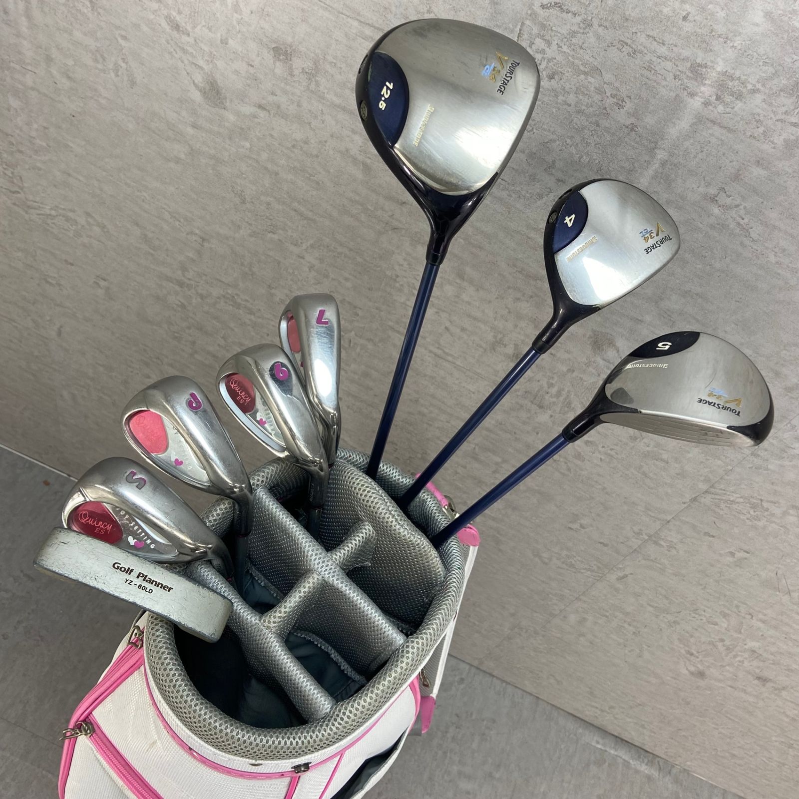 X569 ヤマハ ツアーステージ 他 レディース ゴルフクラブ ハーフセット 犬 X569 ヤマハ ツアーステージ 他 レディース ゴルフクラブ ハーフセット