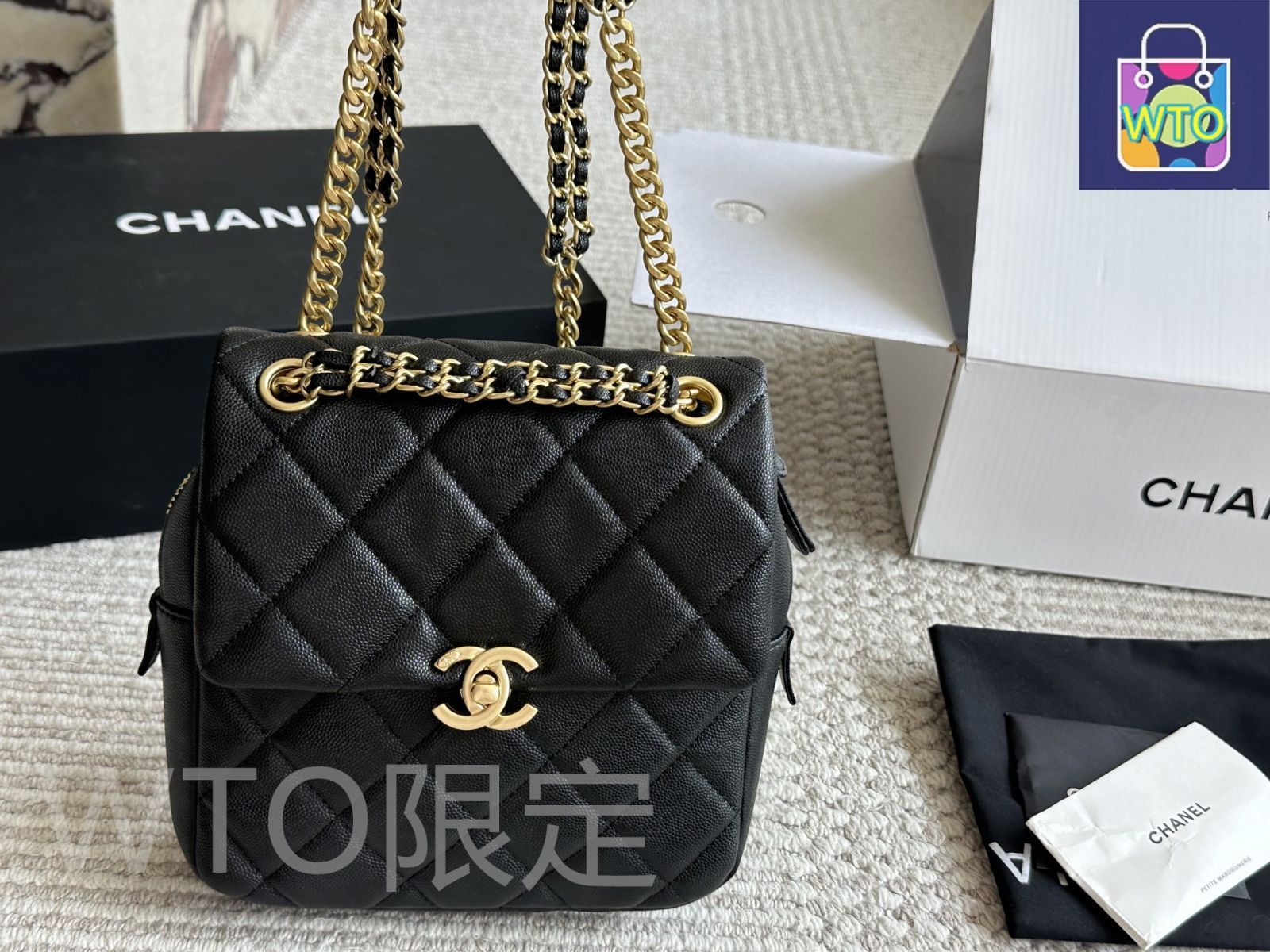 ★完売必至★大人気♠SoBlack【CHANEL】ミニ バックパック クラシック ミニ バックパック - ラムスキン、ブラック