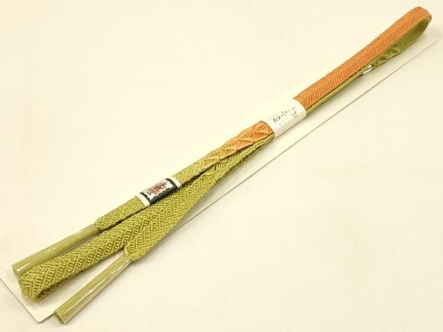 平和屋本店●和装小物　帯締め・帯揚げセット　雪輪花文　暈し染め　金糸　金彩　逸品　未使用　AABC2767ay 平和屋本店○和装小物 帯締め・帯揚げセット 雪輪花文 暈し染め 金糸