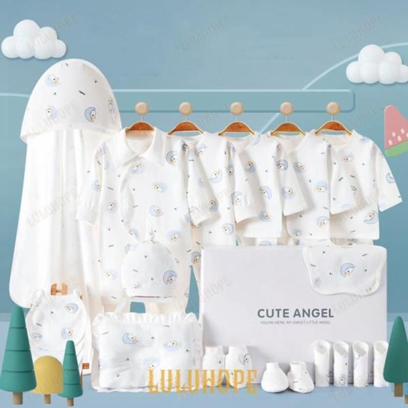 25枚セット 新生児肌着セット 敏感肌 ベビー服 ギフト ベビー用品 コンビ肌着 帽子 ミトン ハンカチ スタイなど 出産準備 出産祝い