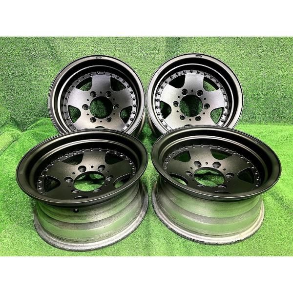 社外アルミホイール 15インチ 7J PCD139.7 5穴 ET約15 4本 EMR