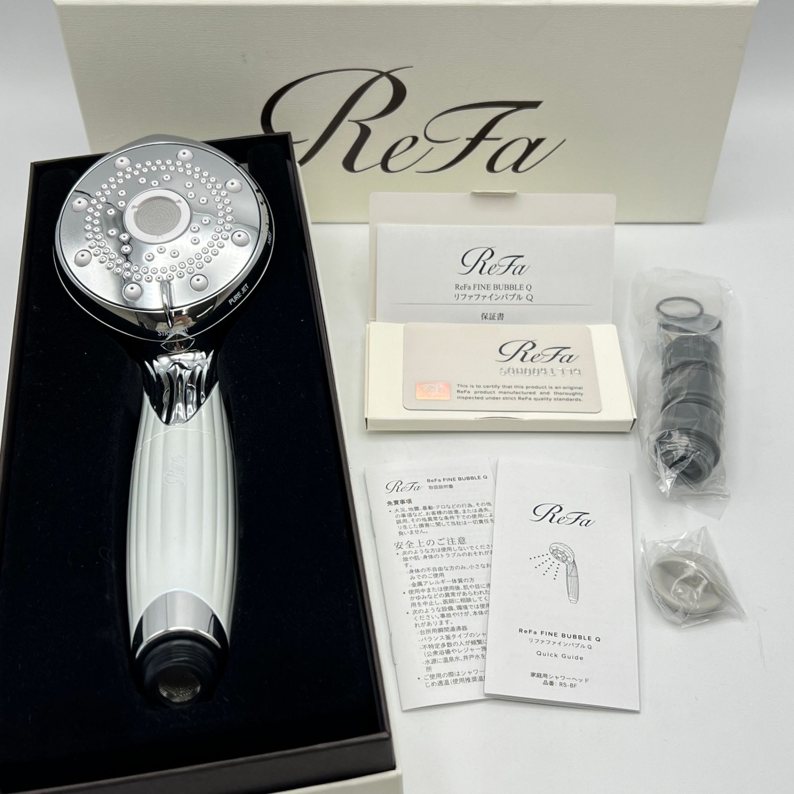 美品】MTG ReFa FINE BUBBLE Q RS-BF-02A ホワイト シャワーヘッド