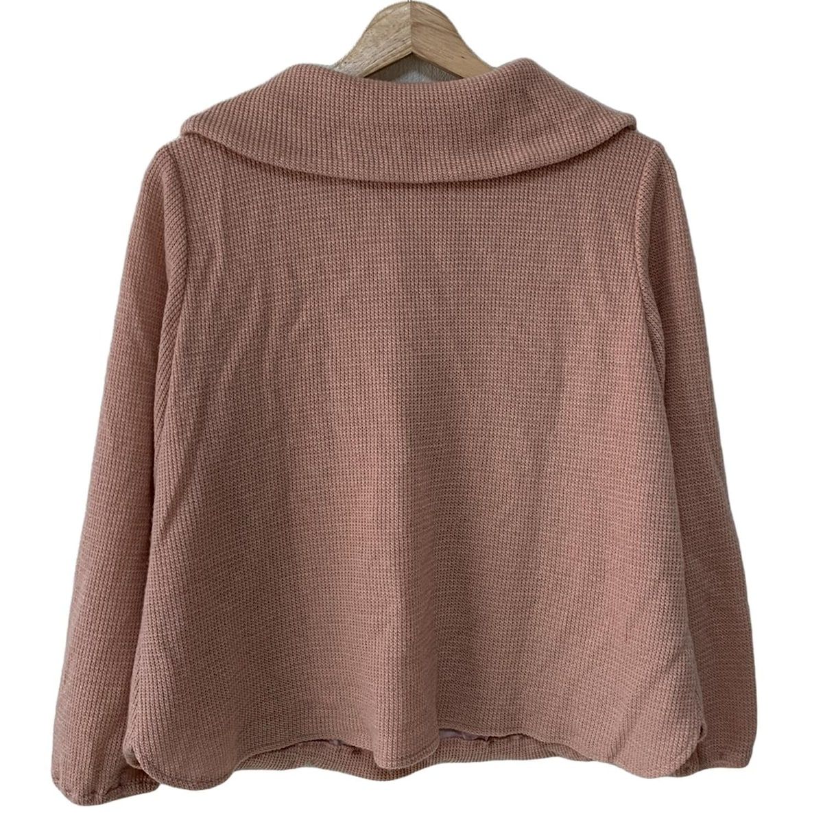 Rose Tiara ローズティアラ 長袖セーター サイズ46 XL レディース - ライトピンク ラメ ウール