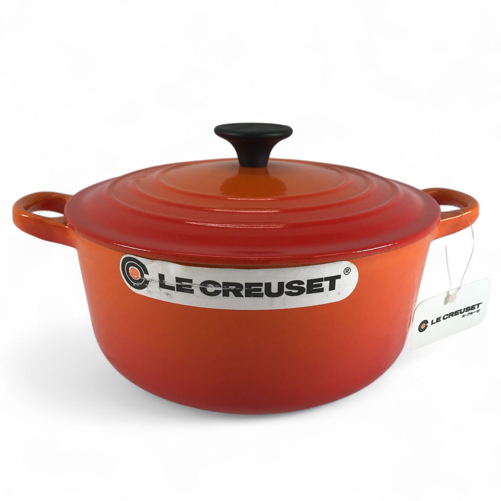 LE CREUSET ルクルーゼ 両手鍋 ココット ロンド オレンジ 20cm