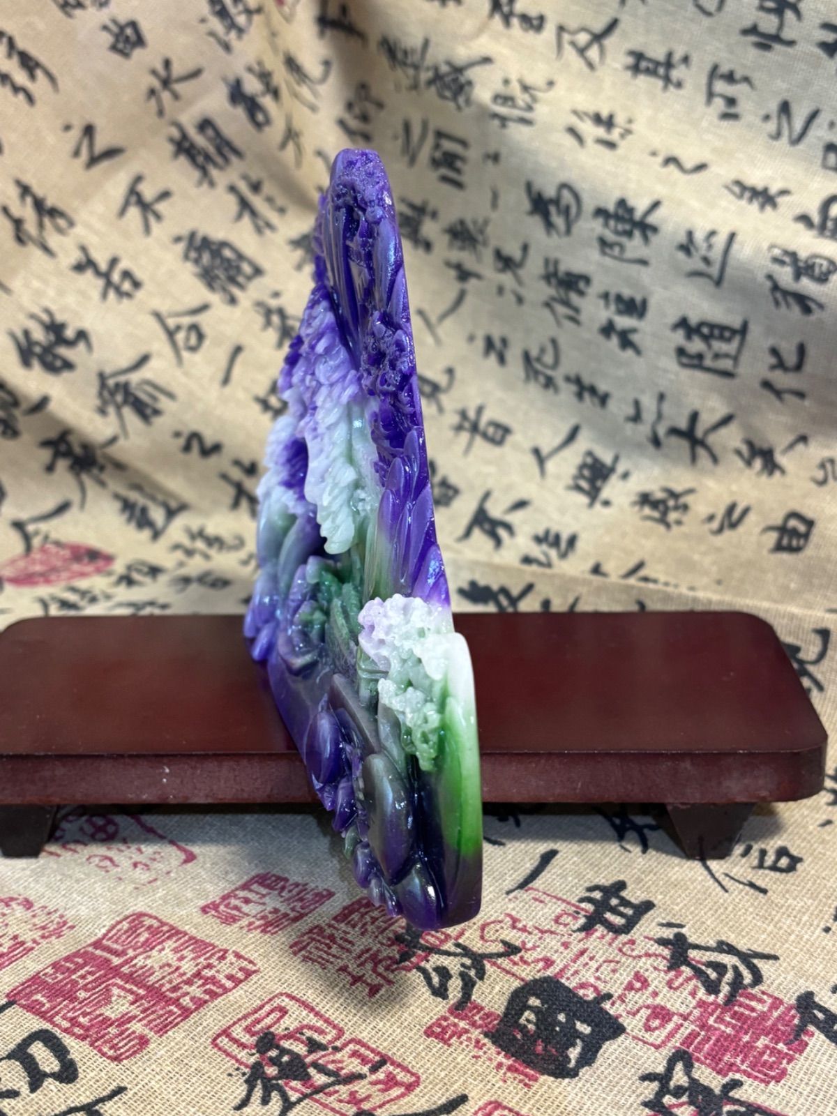 精巧彫刻・山水置物（蘇紀石製） 5035 - メルカリ