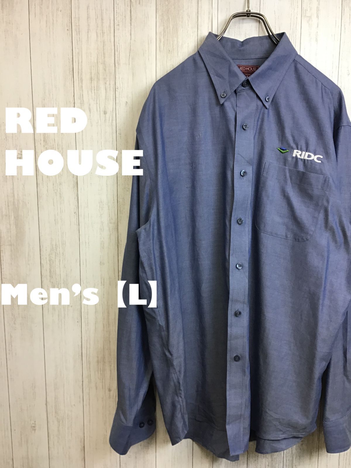 【送料無料】RED　HOUSE　企業ロゴワークシャツ　Lサイズ
