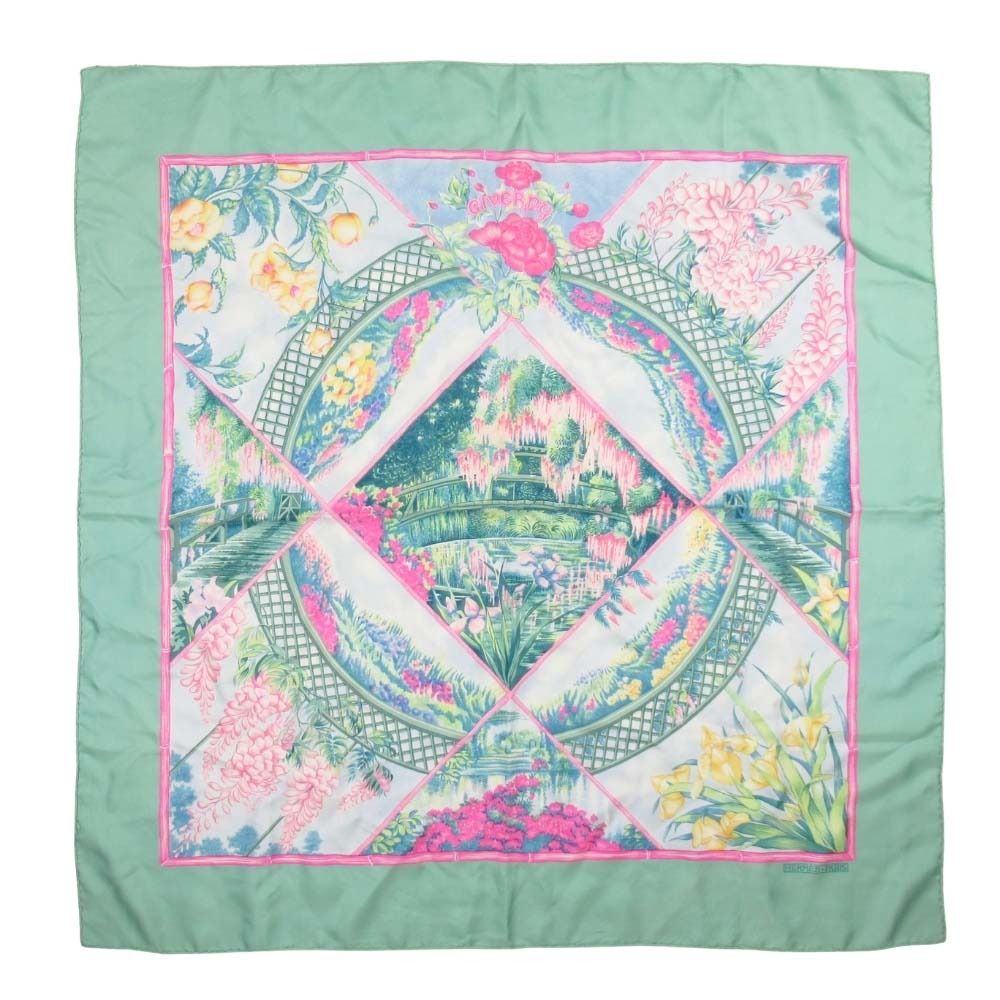 超美品　HERMES カレ90 スカーフ「Giverny／ジヴェルニー」モネの庭 HERMES エルメス スカーフ カレ90 『GIVERNY（ジヴェルニー/庭