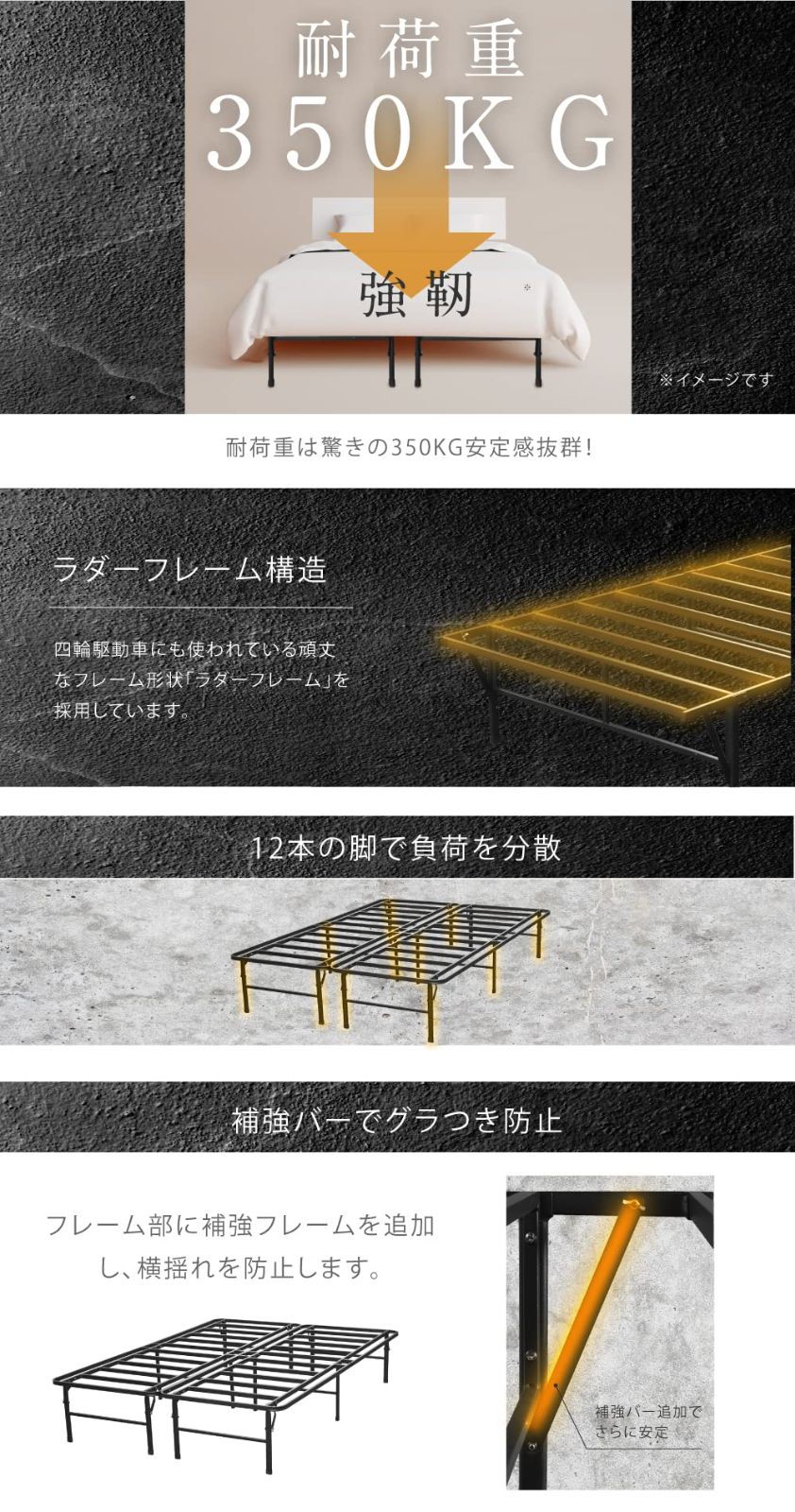 在庫処分 脚付きベッド ダブル ブラック ダブル 頑丈設計 折りたたみ 簡易ベッド すのこ パイプベッド スチール セミダブル カビない スチールベッド シングル ベッド アイアンベッド フレームベッド 収納 ベッドフレーム フレーム YouTen ユーテン WWW_KANDAIZUMI_COM