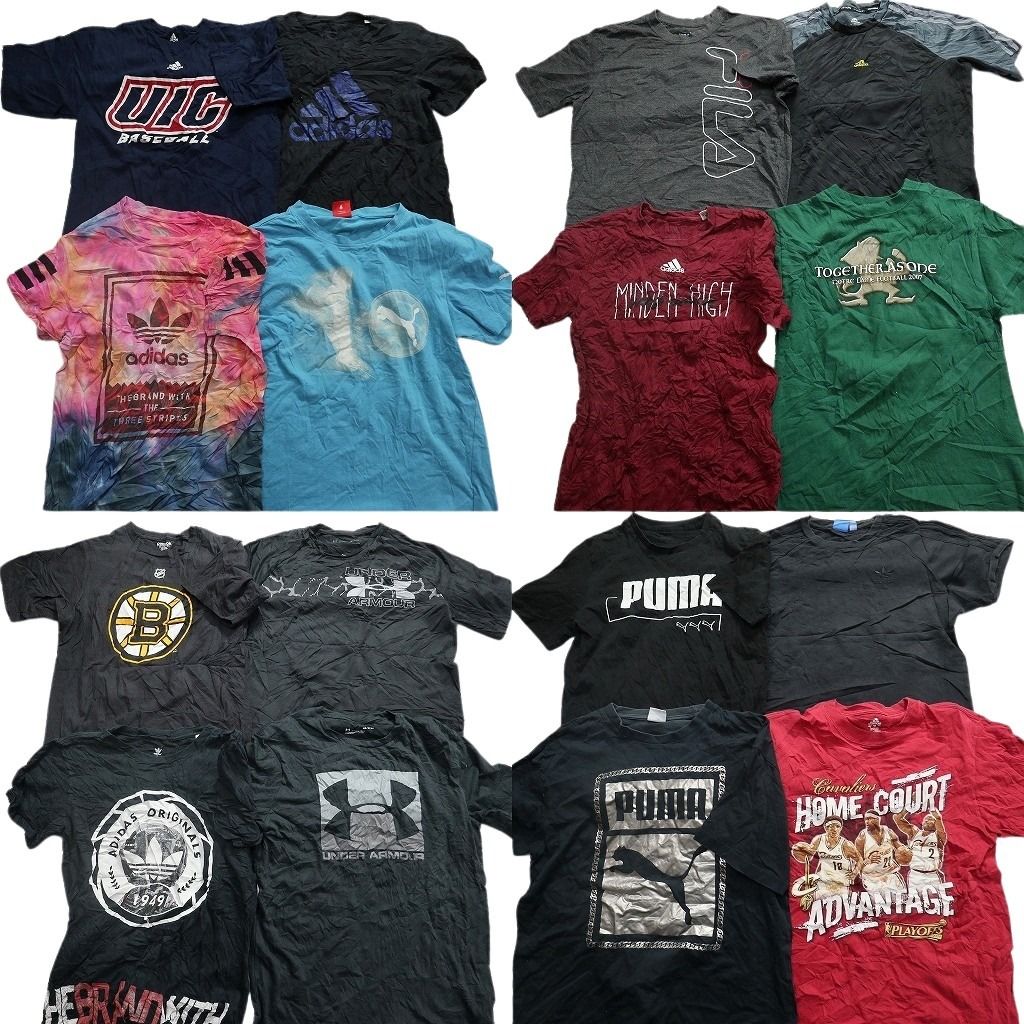 古着卸 まとめ売り スポーツブランドMIX 半袖Tシャツ 16枚セット (メンズ S ) アディダス リーボック プロチーム 中古 古着 MZ0225