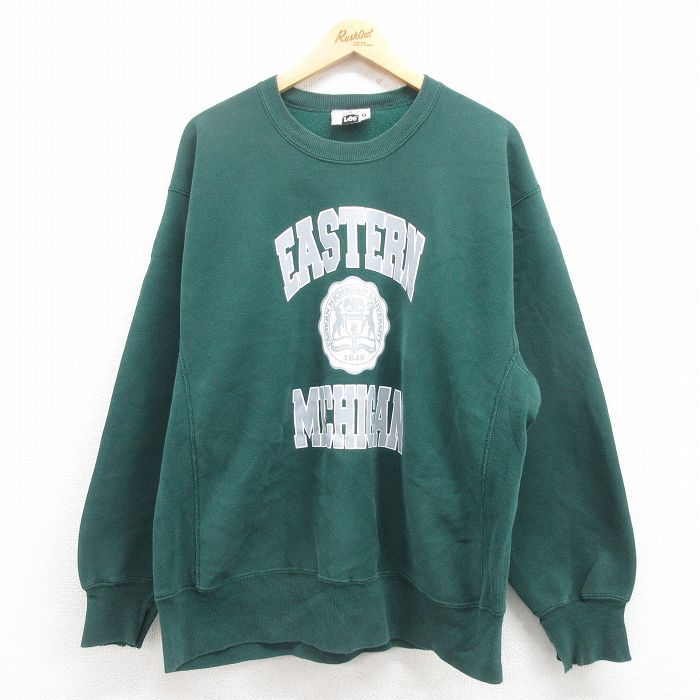 XL/古着 リー Lee 長袖 スウェット メンズ 90s ミシガン