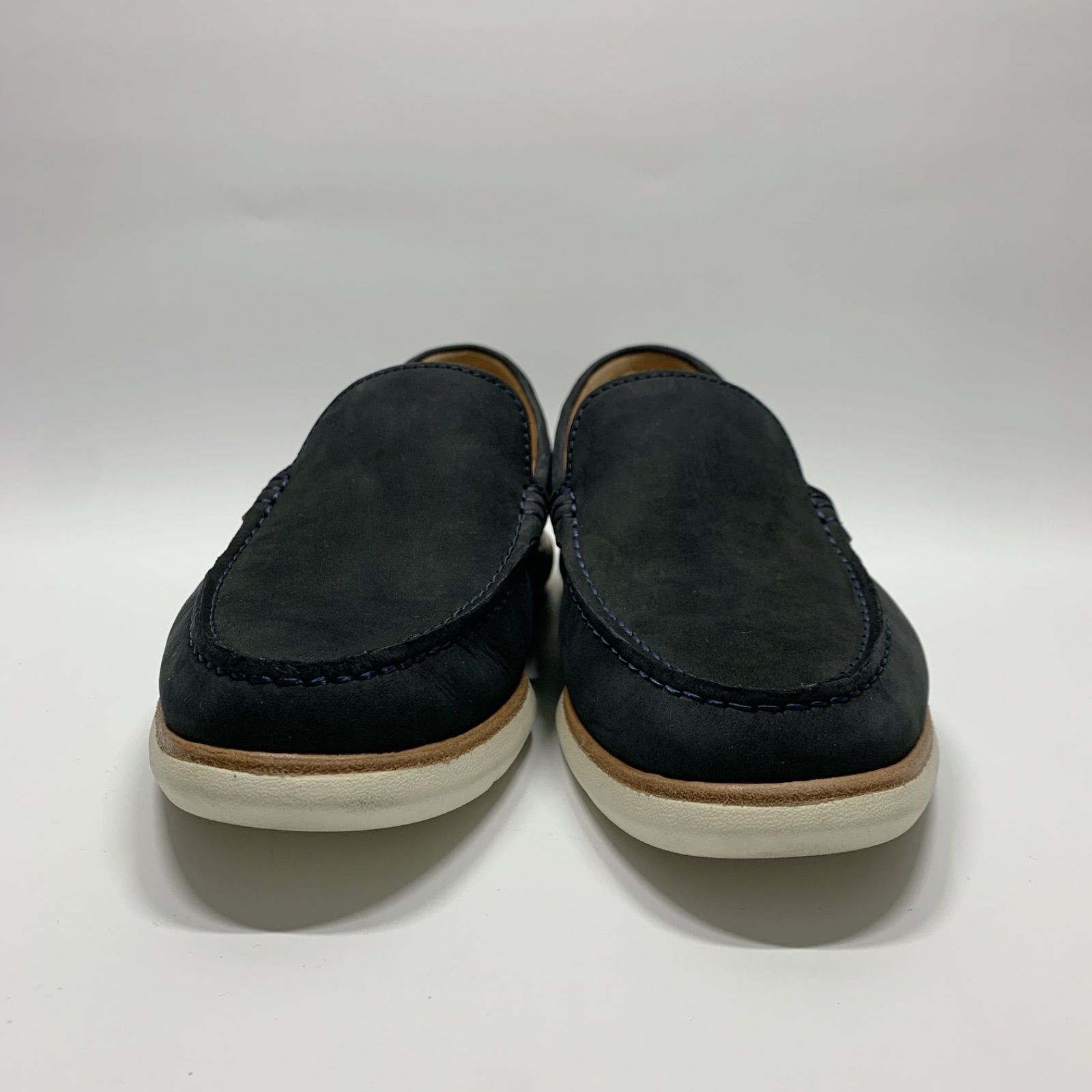 美品〇 REGAL リーガル スエード ローファー ネイビー 24 デッキ