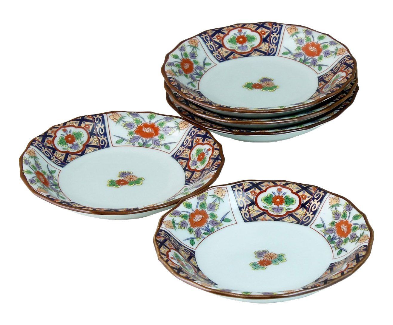 【人気商品】JAPAN 小皿 おしゃれ : 有田焼 鳳凰草花 小皿 CtoC セット(皿5枚) Japanese Plate x5pcs set Porcelain/Size(cm) Φ11.3x2/No:695998