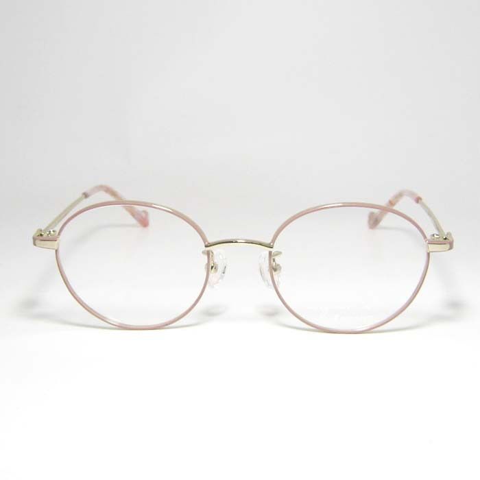 agnes b. アニエス ベー クラシック 眼鏡 メガネ フレーム サングラス 37-0024-1 サイズ45 ピンクベージュ ライトゴールド