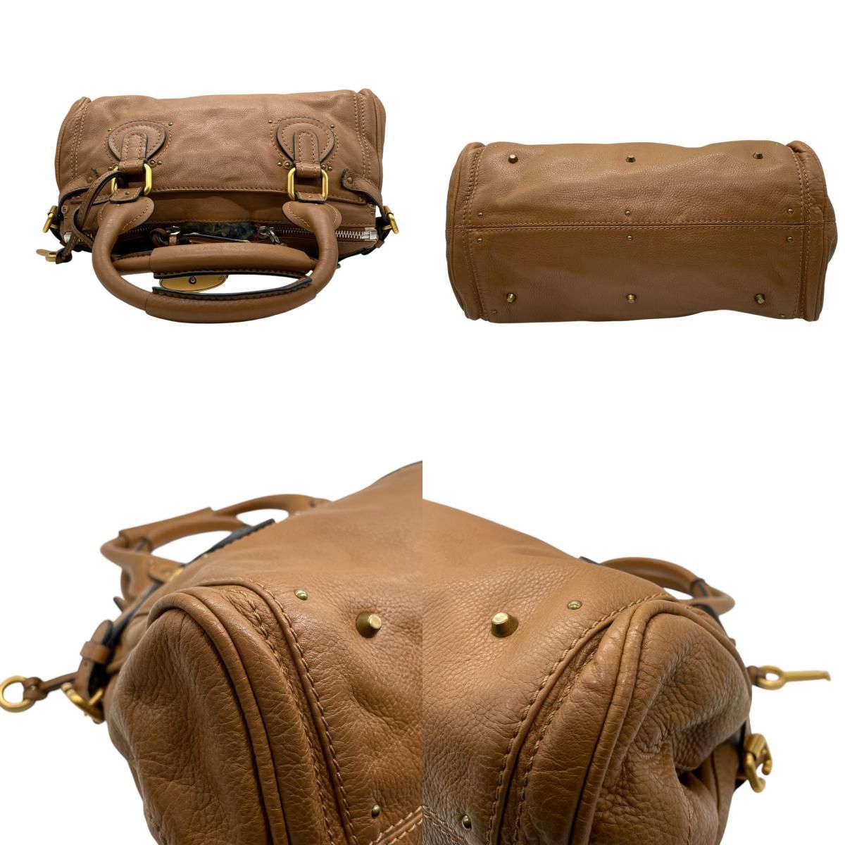 Chloe クロエ　パディントン　ハンドバッグ　鍵　南京錠　ブラウン　Y2K希少 大人気 美品 Chloe クロエ パディントン ハンドバッグ ミニボストン