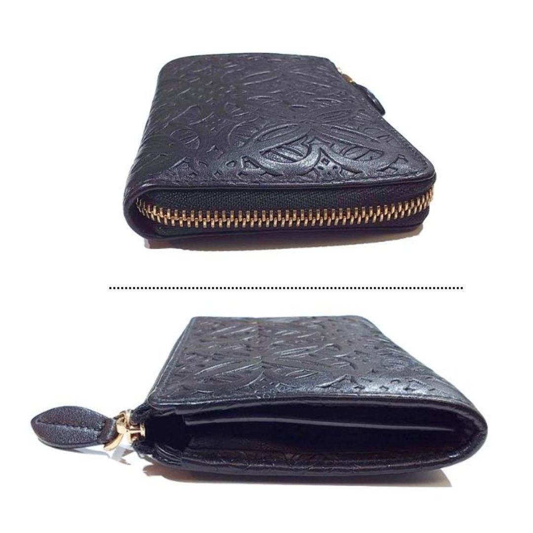 極美品 ロエベ アナグラム L字ファスナー コインケース レザー ミニ財布 LOEWE ロエベ アナグラム 総柄 L型ジップ コインケース キー