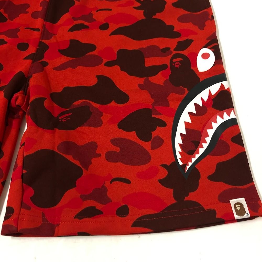 BAPE シャークショートパンツ beige camo シャーク ハーフパンツ Lサイズ a bathing ape BAPE