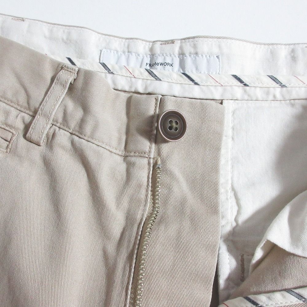 品質保証，限定セール 美品 24AW FRAMeWORK フレームワーク リペアペイントチノパンツ 24030220304030 38 ベージュ